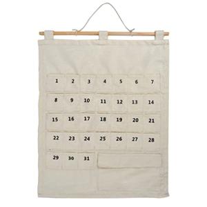TIMESETL カレンダーポケット ウォールポケット 1ヶ月 壁掛け式 収納ポケット お薬カレンダー 小物収納 吊り下げ ホワイトの商品画像