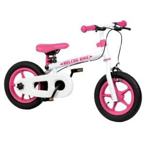 ケルコグバイク ホワイトピンク キックバイク トレーニングバイク 乗用