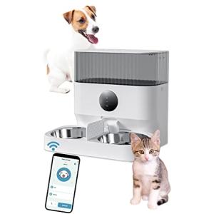 ブリシア 自動給餌器 多頭飼い 猫 中小型犬用 録音可 手動給餌可 2WAY給電 WiFi接続式 乾燥剤内蔵 2個のステンレス製トレイ付き 定時定量の商品画像