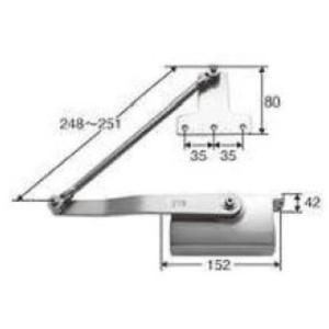 BLD3Y80　トステム　ドアクローザ　ブラック　 バルコニードア  1981／08〜1996／09