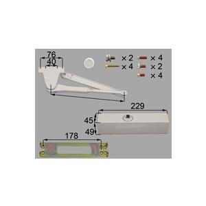 DCFZ702 トステム ドアクローザ ホワイト プレナス