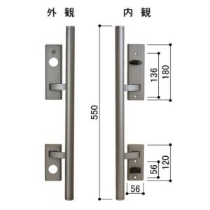 YKK AP HH3K15734 YKK 玄関ドア 交換用シリンダー錠 プッシュプル