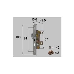 JNP671A トステム　玄関引戸錠 花伝用 錠ケース　引き分け戸用　SLD2