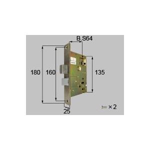 QDA342L メイン箱錠 LIXIL リクシル TOSTEM トステム　ポルト　ポルトグランデ　外...
