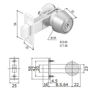 LIXIL（リクシル） Z-1A3-DDTC トステム 玄関ドア ドア錠セット MIWA