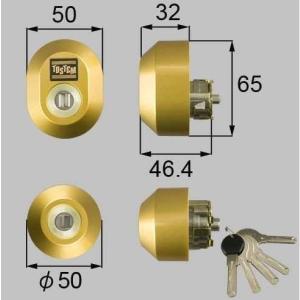 Z-2A1-DＣTC　トステム 玄関ドア　ドア錠セット　ユーシン　Ｗシリンダー　グレイスゴールド