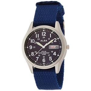 [セイコーウォッチ] 腕時計 アルバ ソーラー 日付・曜日表示付き ハードレックス ナイロンバンド AEFD556 メンズ