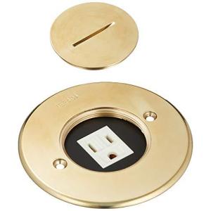 TFB60103-J コンセント付プレート[二つ穴直付タイプ](ゴールド)