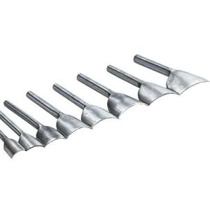 レザークラフト 半月形端落とし 工具 U型 エンドポンチ ヘリ落としエンドポンチ 8点セット 革細工 革工芸 Leather Crafts 工具