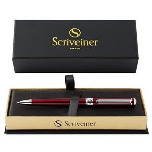 Scriveiner ボールペン 最高級 クローム仕上げ シュミット 黒リフィル 最高のボールペンギフトセット 男女 ビジネスマン 役員 オフィスに最