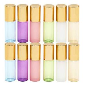 Frcolor ロールオンボトル 3ml アロマボトル 保存容器 遮光瓶 ロールタイプ 精油 香水 小分け用 詰め替え容器 12本セット