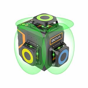 BOYA レーザー墨出し器 グリーンレーザー 12ライン 3x360° クロス 
