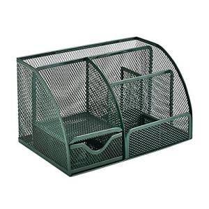 VANRA デスクオーガナイザー ペン立て 金属メッシュ ペンスタンド 引き出し付き ペンケース 多機能 収納ボックス 筆箱 小物入れ