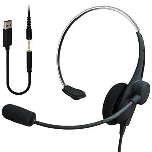 SOUNDWARRIOR 日本製 軽量 片耳 ヘッドセット ヘッドフォン マイク 高耐久 3.5mm → USB-A DAC オーディオ アダプター