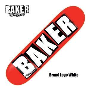 BAKER ベーカー BRAND LOGO ブランドロゴ 8.125×31.25 インチ White　デッキテープ無料サービス！　SKATEBOARD スケートボード スケボー DECK デッキ｜abeam-shop