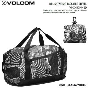 VOLCOM ボルコム　 LIGHTWEIGHT PACKABLE DUFFEL　VMXX07KMED【 BLACK-WHITE 】 バッグ　ショルダーバック　パッカブル・ダッフル BAG 　VOLCOMJAPAN正規品 2024｜abeam-shop