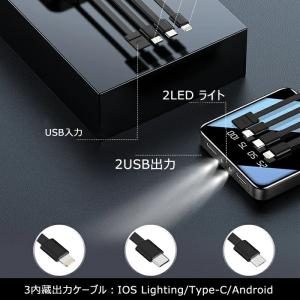 モバイルバッテリー 大容量 鏡面 急速充電 2...の詳細画像2