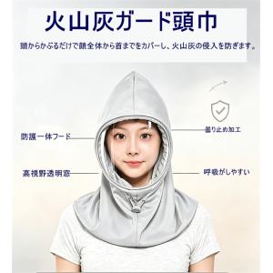 火山灰ガード頭巾 防災頭巾 火山灰防護一体フー...の詳細画像1