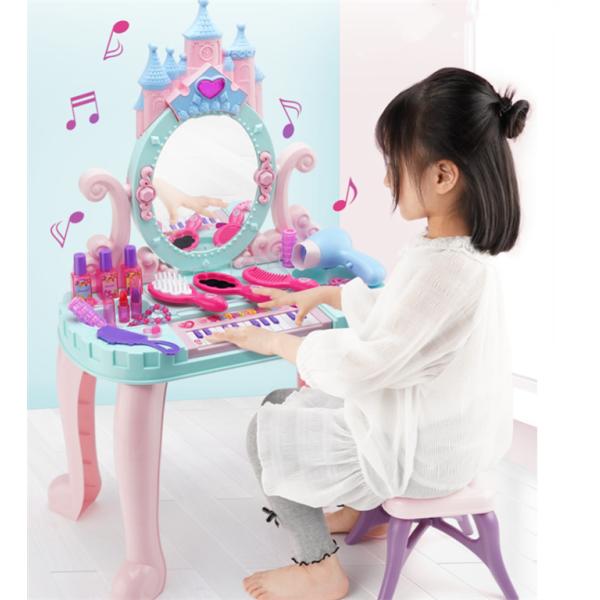 ままごと ドレッサー おもちゃ お化粧 メイク おめかし 化粧台 メイク台 ミラー 鏡 ままごとセッ...