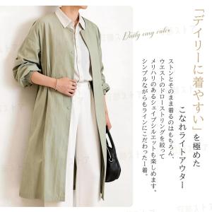 レディース トレンチコート スプリングコート ...の詳細画像2