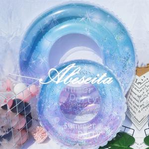 浮き輪 子供用 大人用 ラメ入り フロート かわいい キラキラ