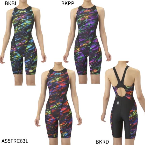 【アリーナ】レーシングワンピーススパッツ　オープンバック　ハーフレッグ/レディース水着/レーシング水...