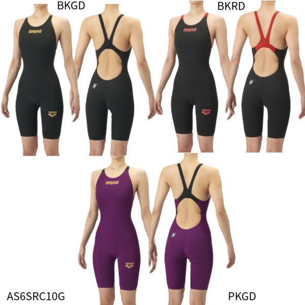 【アリーナ】レーシングワンピーススパッツ　ハーフレッグ/オープンバッグ/ジュニア　女子/水着　ジュニ...