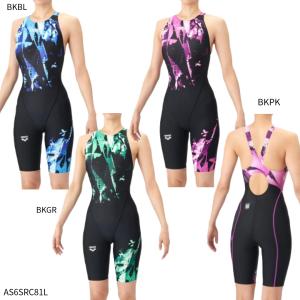 【アリーナ】レーシングワンピーススパッツ　ハーフレッグ/オープンバッグ/ウィメンズ　水着/レディース水着/レーシング水着/arena(AS6SRC81L)