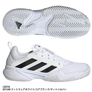 【アディダス】Barricade M　テニスシューズ/adidas(LZO18) ID1548 フットウェアホワイト/コアブラック/マットシルバー