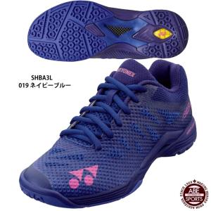 【ヨネックス】POWER CUSHION AERUS3 WOMEN パワークッションエアラス3 ウィメンズ/バドミントンシューズ/YONEX (SHBA3L) 019 ネイビーブルー