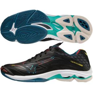 【ミズノ】ウエーブライトニング Z7 バレーボールシューズ/バレーシューズ/MIZUNO (V1GA2200) 49 ブラック×レッド×グリーン