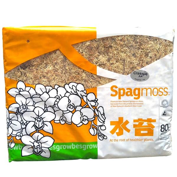 水苔　ニュージーランド産　１Kg （８０Ｌ）圧縮水苔　AA　洋ラン　観葉植物　挿し木　両生類　爬虫類