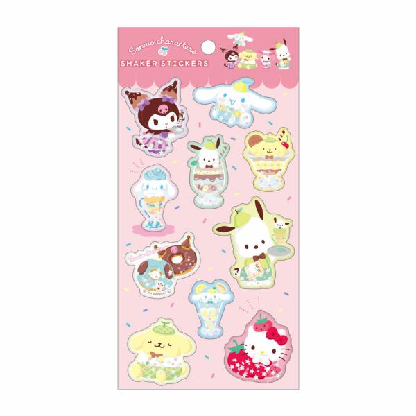 予約販売　サンリオキャラクターズ シェイカーステッカーズ　パフェスイーツ