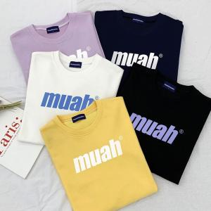 20%off 送料無料 muah muah ムーアムーア BALANCE MUAHLOGO T-SHIRT 韓国ブランド正規商品 MUAH ROGO半袖Tシャツ ［翌日発送］