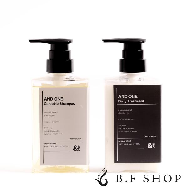 【セット品】アンドワン ケアブルシャンプー &amp; デイリートリートメント 300ml + 300g ＆...