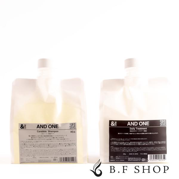 【セット品】アンドワン ケアブルシャンプー &amp; デイリートリートメント 600ml + 600g ＆...