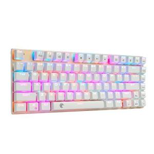 キーボード おしゃれ パソコンのおすすめランキング E元素メカニカル式ゲーミングキーボード 赤軸5000万回耐久スイッチ Rgb発光ledバックライト付き コンパクト設計8