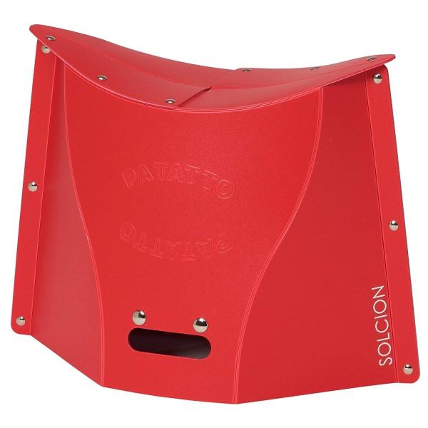 SOLCION 折りたたみ椅子 PATATTO 300 (パタット 300) 高さ30cm レッド ...
