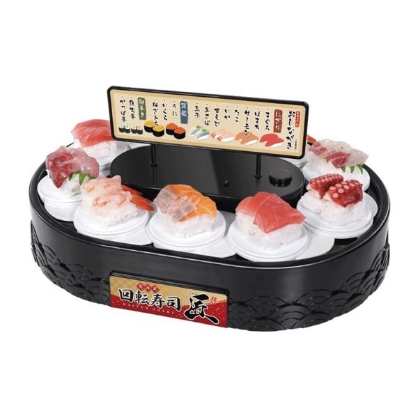 回転寿司 匠 ブラック W31×D21.5×H12.5cm 電池式 HAC2175 ハック(Hac)