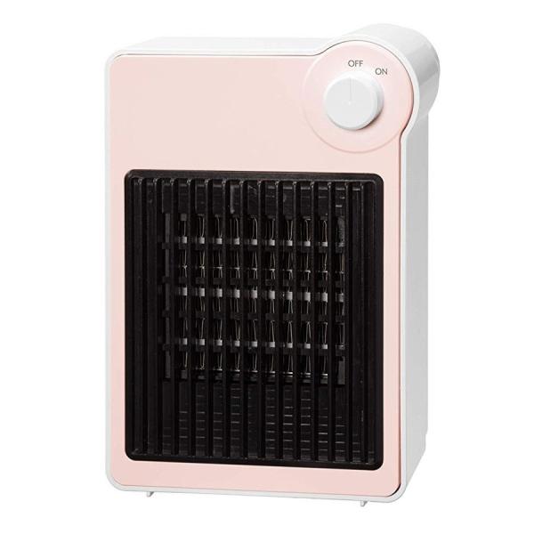 [山善] ミニセラミックヒーター 転倒OFFスイッチ付 レトロピンク DMF-C06