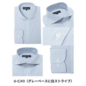 ワイシャツ 長袖 ホリゾンタルカラー メンズ ...の詳細画像4