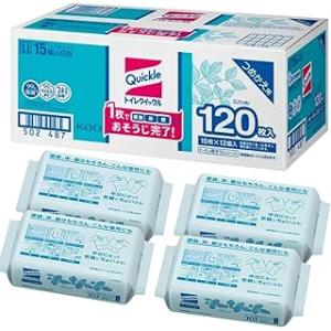 トイレクイックル 120枚（10枚×12個）つめかえ用 ミントの香り トイレ除菌シート 流せる トイ...