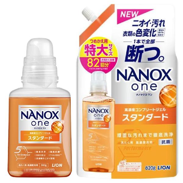 ナノックスワン (NANOXone) スタンダード 超特大 洗濯洗剤 液体 本体 380g + 詰替...