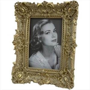 フォトフレーム 写真立て 薔薇写真立て ローズフォトフレーム ゴールド