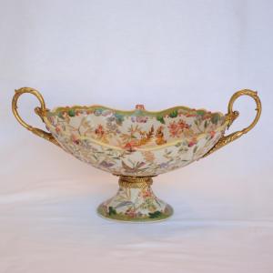 フラワーベース 水入れ 花瓶 花器 シノワズリ 陶器 おしゃれ 置物