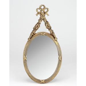 壁掛け鏡 おしゃれ ウォールミラー ロココ調 姫系 アイボリー ホワイト