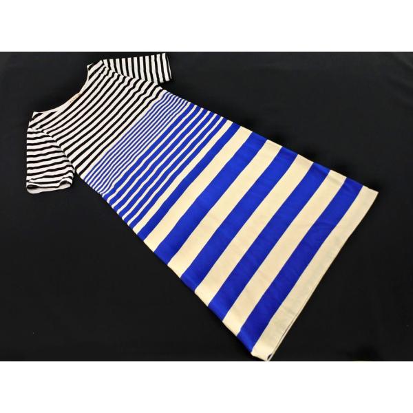 UNIQLO ユニクロ MARNI マルニ ボーダー Tシャツ ワンピース sizeM/白ｘ黒ｘ青 ...