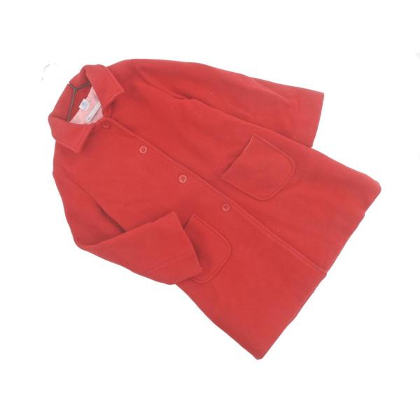 プチバトー ウール混 ステンカラー コート 114cm 赤 ◆■ ☆ dla4 子供服