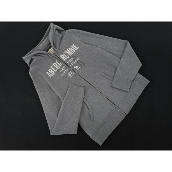 Abercrombie &amp; Fitch アバクロンビー＆フィッチ 裏起毛 ロゴ ジップアップ パーカ...