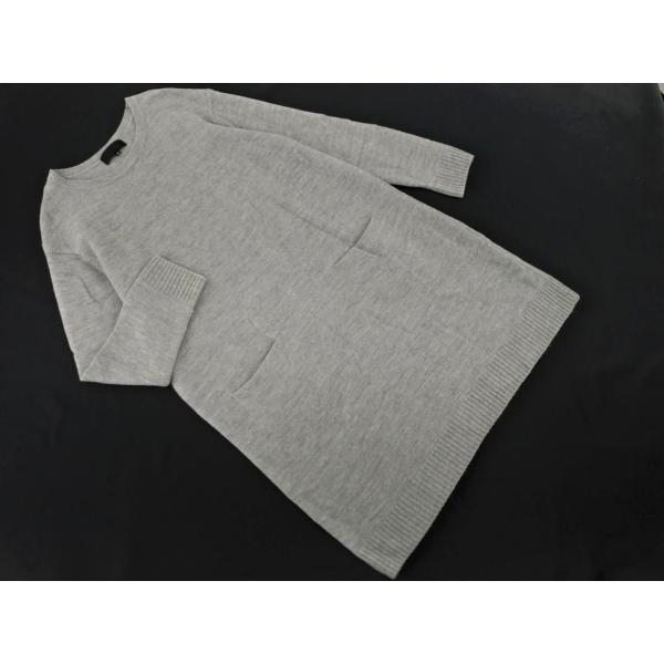 アンタイトル ウール100% ニット ワンピース size4/グレー ◇■ ☆ eab0 レディース